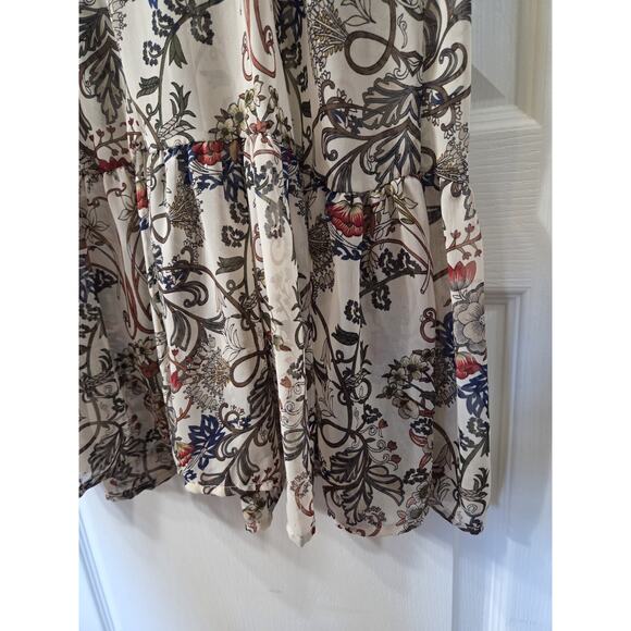 Fraiche By J Romantic Boho Neutral Floral Fall Hippie Maxi Dress, Size Large - Picture 13 of 13